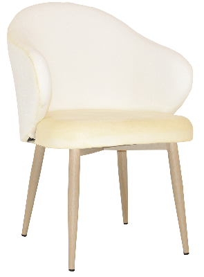 arm chair hugo metal birch - unupholstered 
