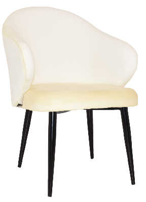 arm chair hugo metal black - unupholstered 