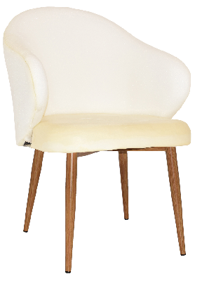 arm chair hugo metal lightoak - unupholstered 