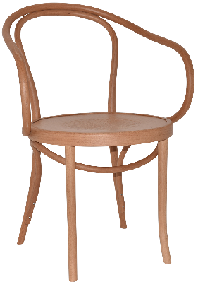 princess bentwood arm chair natural assembled (no pad) 