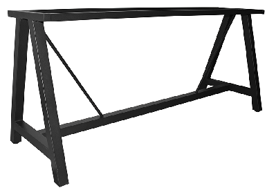 base bar a frame 1800mm h900 black 