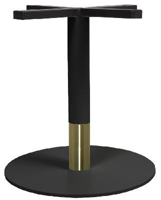 base coffee table tivoli disc 450 black - black brass collar 