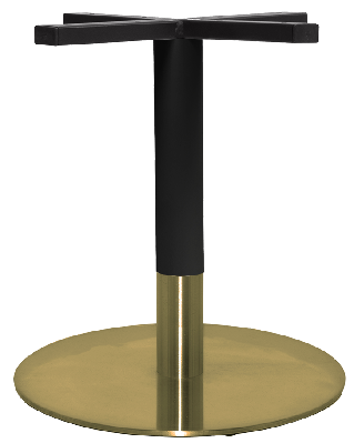base coffee table tivoli disc 450 brass - black brass collar 