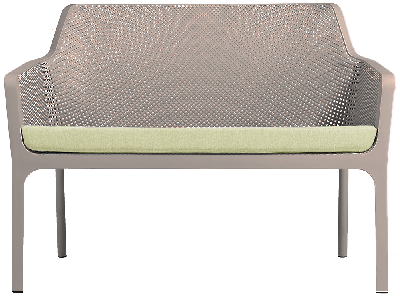bench net taupe - pad uph in client fabric 