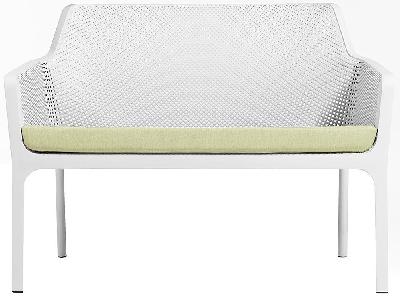bench net white - pad uph in client fabric 