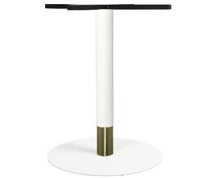 base table tivoli disc 540 white - white brass collar 