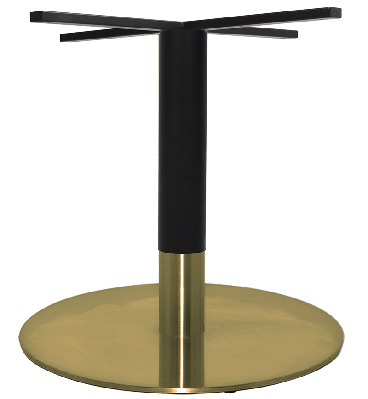 base table tivoli disc 720mm brass - black brass collar 