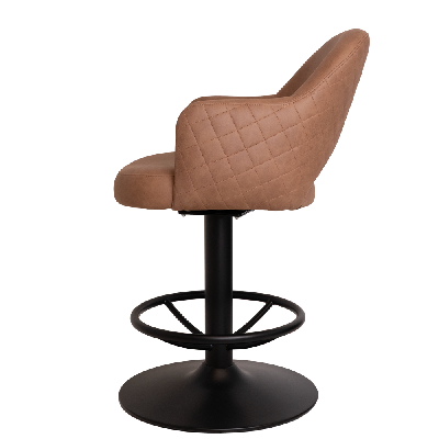 gaming stool albury disc black - pelle/benito tan 