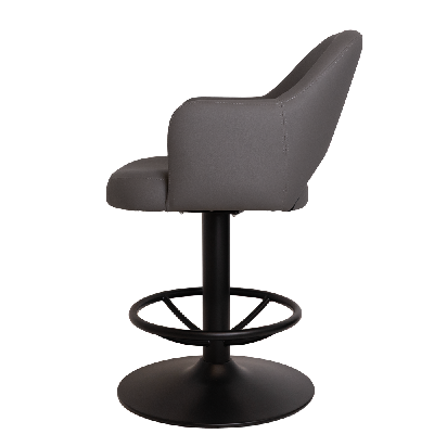 gaming stool albury disc black - charcoal vinyl 