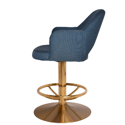 gaming stool albury disc brass - gravity denim 