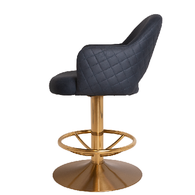 gaming stool albury disc brass - pelle/benito navy 