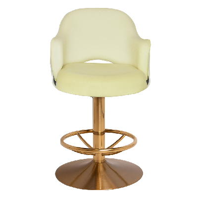 gaming stool albury disc brass - unupholstered 