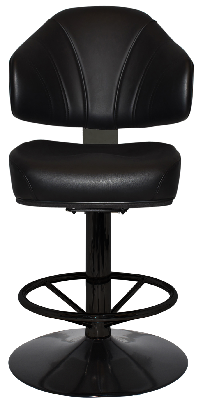 gaming stool luxor disc black - vinyl black 