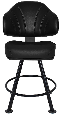 gaming stool luxor 4leg metal black - vinyl black 