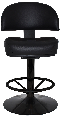 gaming stool macau disc black - vinyl black 