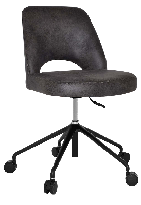 chair albury castor v2 black - eastwood slate 