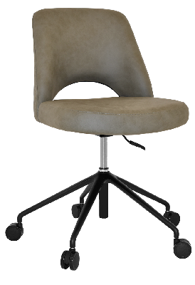 chair albury castor v2 black - pelle/benito sage 
