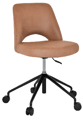 chair albury castor v2 black - pelle/benito tan 