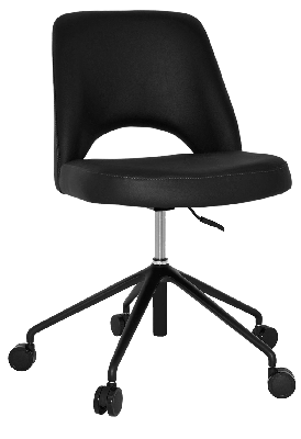 chair albury castor v2 black - vinyl black 