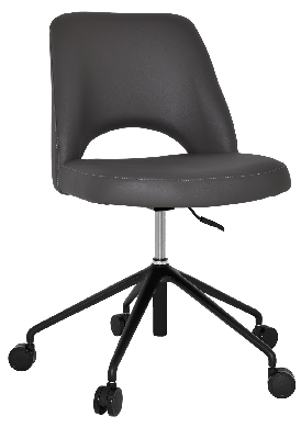 chair albury castor v2 black - vinyl charcoal 