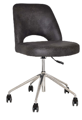 chair albury castor v2 polished alum - eastwood slate 