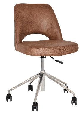 chair albury castor v2 polished alum - eastwood tan 