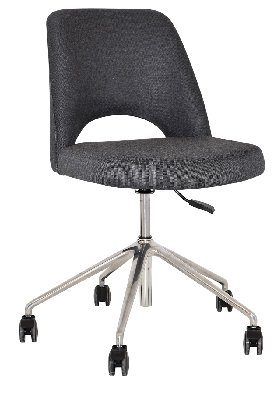 chair albury castor v2 polished alum - gravity slate 