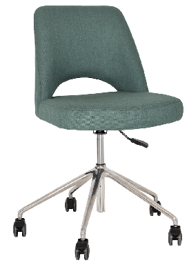 chair albury castor v2 polished alum - gravity teal 