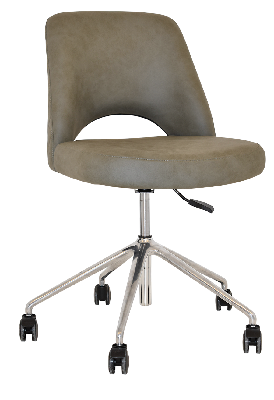 chair albury castor v2 polished alum - pelle/benito sage 