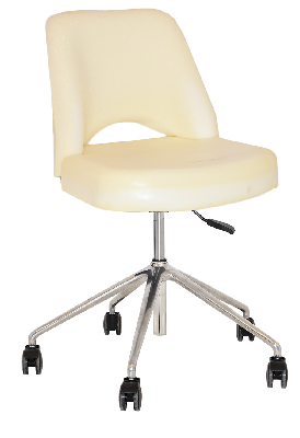 chair albury castor v2 polished alum - unupholstered 