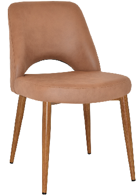 chair albury metal lightoak - pelle/benito tan 