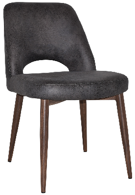 chair albury metal light walnut - eastwood slate 