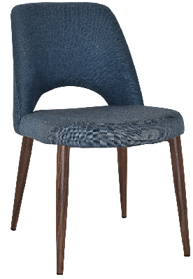 chair albury metal light walnut - gravity denim 