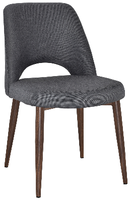 chair albury metal light walnut - gravity slate 