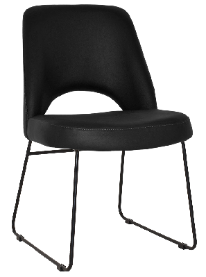 chair albury sled black - vinyl black 