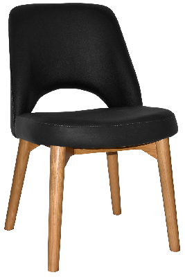 chair albury timber light oak - vinyl black 