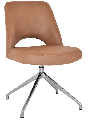 chair albury trestle v2 polished alum - pelle/benito tan 