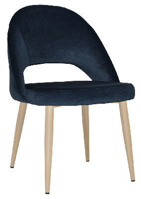 chair chevron metal birch - regis navy 