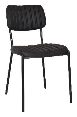 chair kansas black - vinyl black (back & seat) 