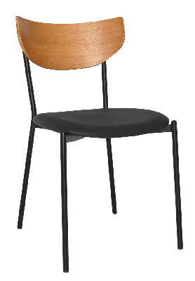 chair marco lightoak - vinyl black 