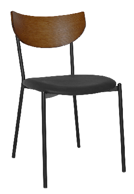 chair marco black - lightwalnut - vinyl black 