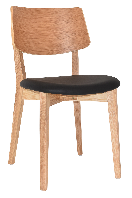 chair phoenix natural - vinyl black 