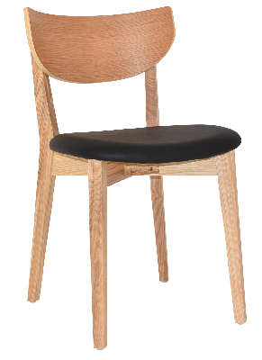 chair rialto natural - vinyl black 
