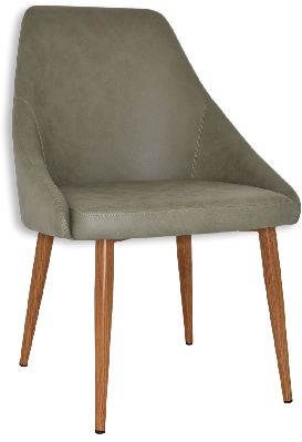 chair stockholm metal light oak - pelle sage 