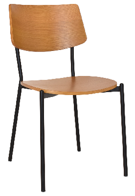chair texas black - light oak 