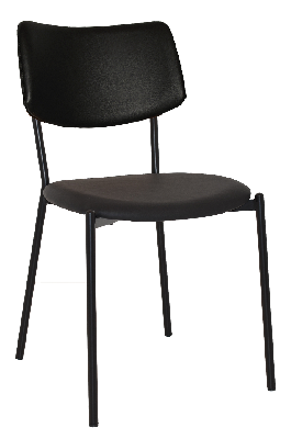 chair texas black - vinyl black (back & seat) 