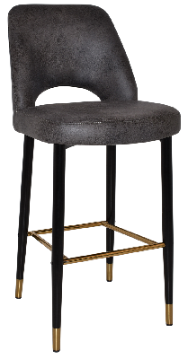 stool albury side 750 metal black brass - eastwood slate 