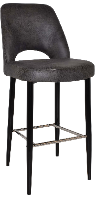 stool albury side 750 metal black - eastwood slate 