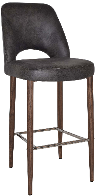 stool albury side 750 metal light walnut - eastwood slate 
