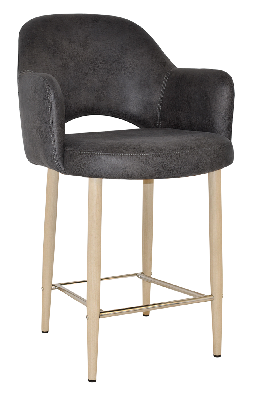 stool albury arm 650 metal birch - eastwood slate 